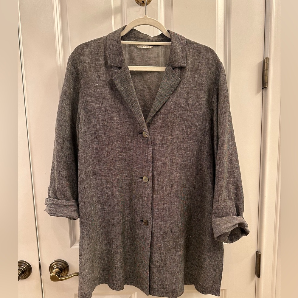MaxMara Grey Linen Blouse/Jacket